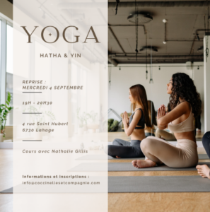 Cours de Hatha et Yin yoga à Lahage en Gaume